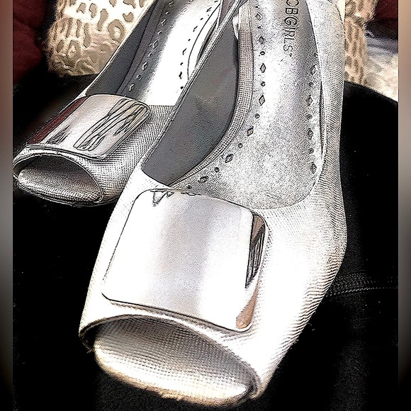 BCBG Silver Slingback Stiletto Sandal - Picture 6 of 12
